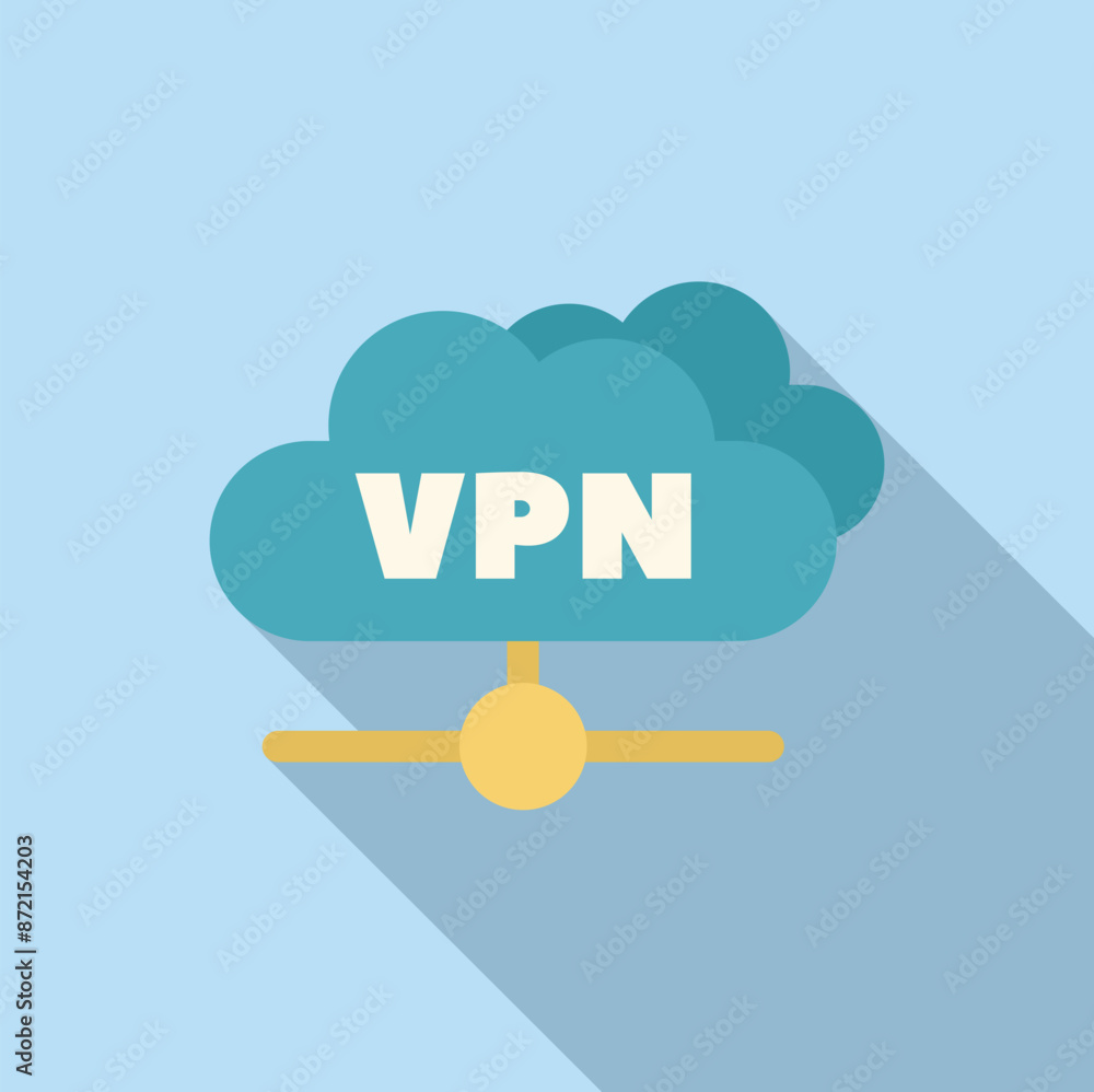 Aufkleber cloud computing concept showing data accessing a remote server using a vpn connection