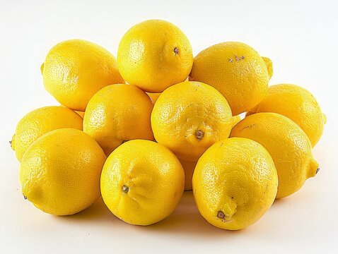 bunch of  lemons with their distinct yellow-orange hue, known for their sweeter flavor.