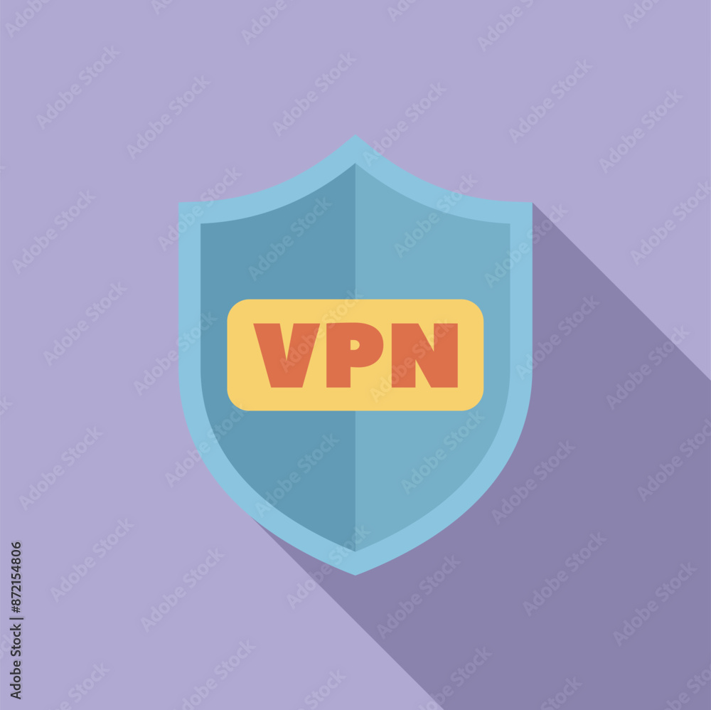 Poster shield displaying vpn signifying online protection and data security
