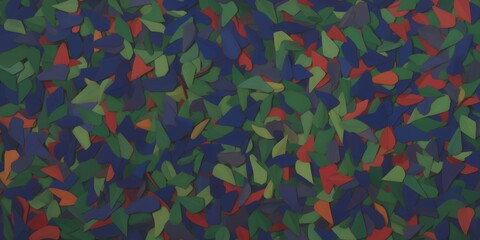 Colorful Abstract Surreal Fragmented Oil Painting Artwork