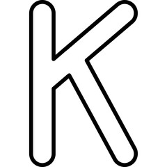 Ahalphabet K Icon