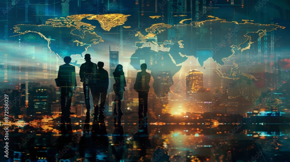 Aufkleber global communication networks are integral to international business strategies.