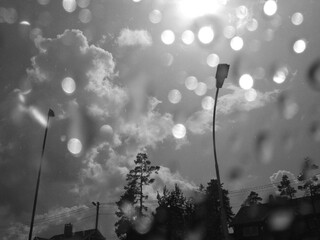  Grey rainy mood in the window