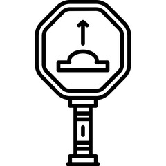 Speed Hump Sign Icon