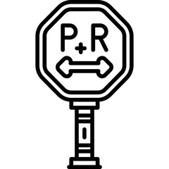 Park and Ride Sign Icon