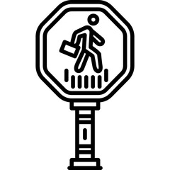 End School Zone Sign Icon