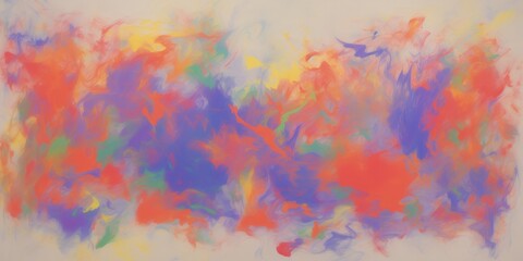 Obraz premium Abstract Surreal Colorful Oil Painting With Vibrant Hues