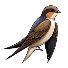 Explore Northern Rough-winged Swallow in Vector Illustration