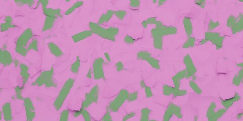 Abstract Surreal Colorful Oil Painting with Pink and Green Strokes