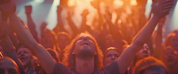 A group of gospel singers from Christianity praising the Lord Jesus Christ. Blessings, harmony, joy, and faith are spread by song. Belief in God and in religion