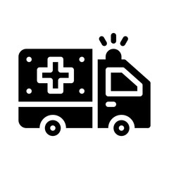 Ambulance glyph icon