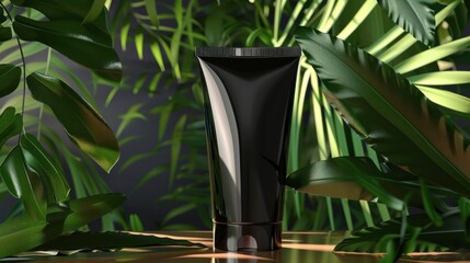 Tube for hair mask with reflective surface, restore shine, rejuvenates hair lacking weight and shine