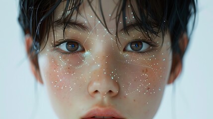  Futuristic Facial Scan - Artificial Intelligence, Technology, and Human Connection