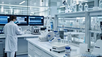 Scientist Working in a Modern Laboratory