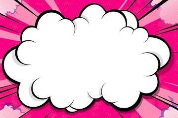 Fototapeta premium Comic book background with empty speech bubble in pop art style.