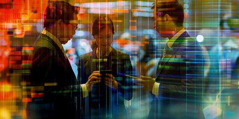 A digitally enhanced photograph showcasing business partners