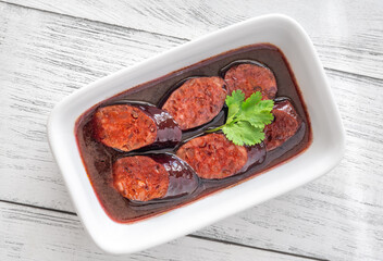 Chorizo al vino