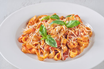 Pasta with tomato sauce