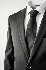 A Black Suit's Shadowy Embrace