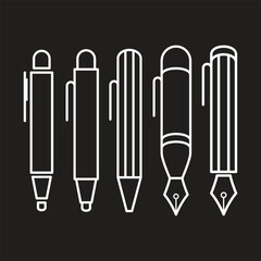 Pen Tool Icon Vector Illustration Flat Design