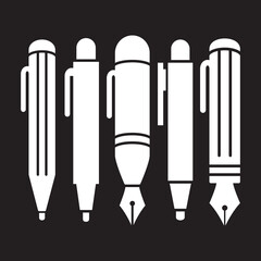 Pen Tool Icon Vector Illustration Flat Design