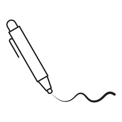 Pen Tool Icon Vector Illustration Flat Design