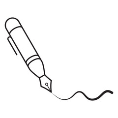 Pen Tool Icon Vector Illustration Flat Design