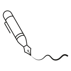 Pen Tool Icon Vector Illustration Flat Design