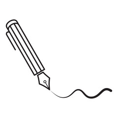 Pen Tool Icon Vector Illustration Flat Design