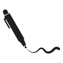 Pen Tool Icon Vector Illustration Flat Design