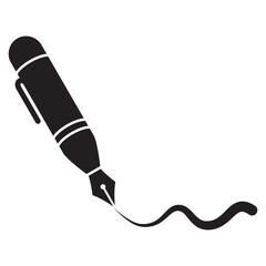 Pen Tool Icon Vector Illustration Flat Design