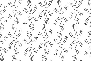 Intricate anchor seamless pattern designed as a coloring page. Perfect for relaxation and creative projects.