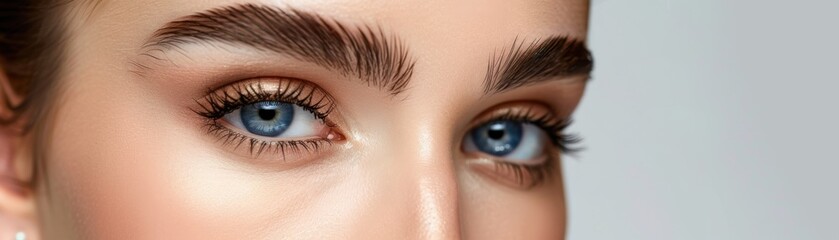 Obraz premium Waterproof brow gel tube, elegant look, waterproof cosmetics, longlasting brow definition