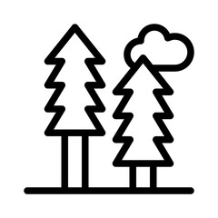 forest line icon