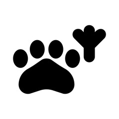 animal footprints glyph icon