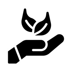 leaf glyph icon