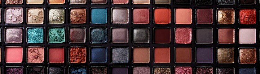Professional eyeshadow palette, wide range of shades, multicompartment design, makeup versatility, eyes