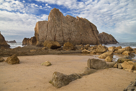 Urro at Arnia Beach in the Costa Quebrada, Cantabria