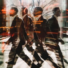 Obraz premium An intriguing multiple exposure vitality of a businessman in motion.