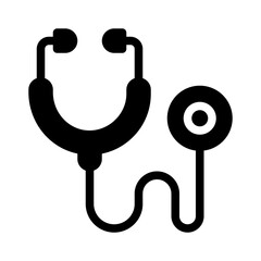 stethoscope glyph icon