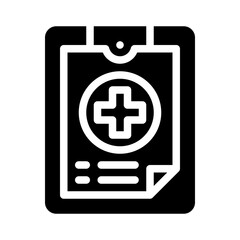 medical chart glyph icon