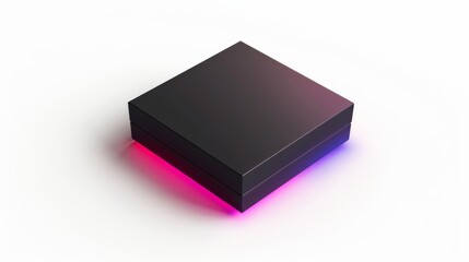 Black Box with Neon Glow