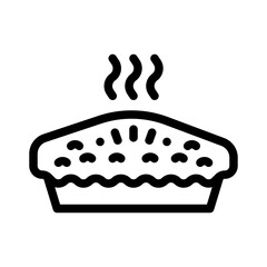 apple pie line icon