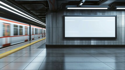 empty subway station with frames