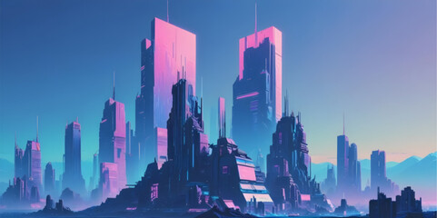 Futuristic Cityscape at Dawn