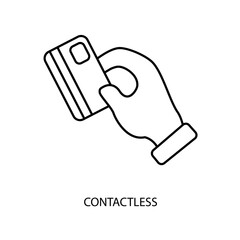 contactless concept line icon. Simple element illustration. contactless concept outline symbol design.