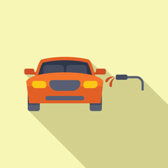 Illustration of a car wash service with water spraying on a vehicle