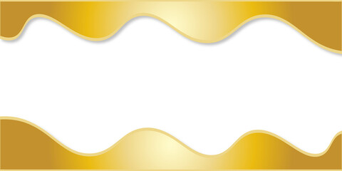 Golden Abstract Frame with Flowing Wave Design