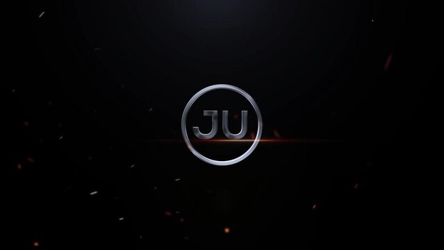 Animation JU Logo Letter, Cinematic Ju uj 3D Circle Letter Logo Videos