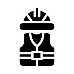 safety vest glyph icon